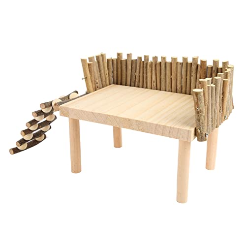 SHUAIGUO Hölzerne Hamster-Kletterplattform, Baumstamm-Kletterspielzeug für Kleine Haustiere, Übungsspielplatz, mit Zaun für Sugar Glider Golden Bear, Geeignet für Hamster, SHUAIGUO Hölzerne Hamster-Kletterplattform, Baumstamm-Kletterspielzeug für Kleine Haustiere, Übungsspielplatz, mit Zaun für Sugar Glider Golden Bear, Geeignet für Hamster, von SHUAIGUO