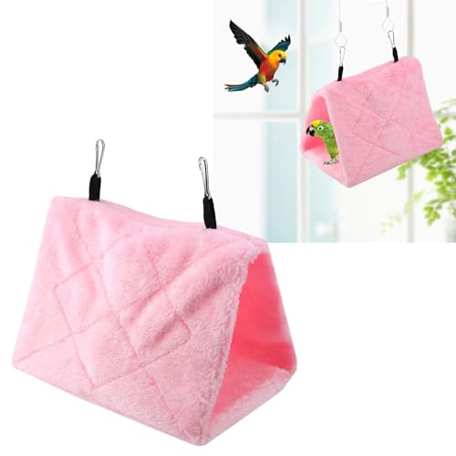 SHUAIGUO Vogelbett, Weiche Plüsch-Hängematte, Hängendes Käfigzelt, Bequemes Warmes Bett-Haustierspielzeug mit Einfachem Hängedesign, Ideal, um Vögel Im Winter von der Kälte SHUAIGUO Vogelbett, Weiche Plüsch-Hängematte, Hängendes Käfigzelt, Bequemes Warmes Bett-Haustierspielzeug mit Einfachem Hängedesign, Ideal, um Vögel Im Winter von der Kälte von SHUAIGUO