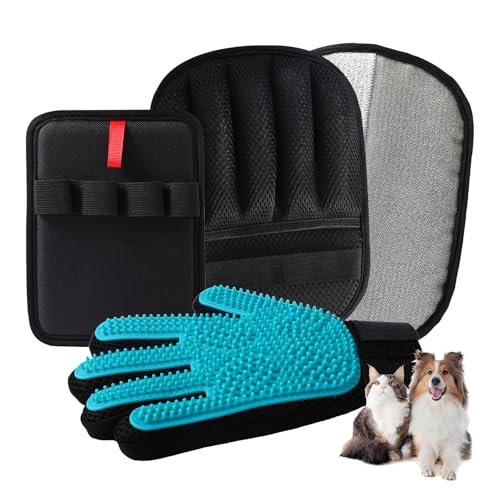 SHUASHUAM Tierhaarentfernungshandschuh für Katzen und Hunde, wiederverwendbares Tierhaarentferner-Werkzeug für Kleidung, Couch, Möbel, Autositz, Teppich, effiziente Katzenhaarentferner-Handschuhe, 3 SHUASHUAM Tierhaarentfernungshandschuh für Katzen und Hunde, wiederverwendbares Tierhaarentferner-Werkzeug für Kleidung, Couch, Möbel, Autositz, Teppich, effiziente Katzenhaarentferner-Handschuhe, 3 von SHUASHUAM