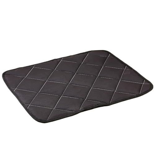 SHUIXIAYUE Haustier-Hunde-Schlafmatte, wasserdicht, robust, bissfest, Uriniermatte (2 x Schwarz, XXL-90 x 70 cm) von SHUIXIAYUE