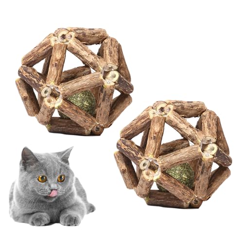 SHULLIN 2 Stück Spielzeug mit Katzenminze Katzenspielzeug Spielzeug Natürliche Silvervine Stick Käfig Bälle Katzenminze Ball Katze Interaktive Spielzeug Katzenminze Balls Spielzeug für Katze SHULLIN 2 Stück Spielzeug mit Katzenminze Katzenspielzeug Spielzeug Natürliche Silvervine Stick Käfig Bälle Katzenminze Ball Katze Interaktive Spielzeug Katzenminze Balls Spielzeug für Katze von SHULLIN