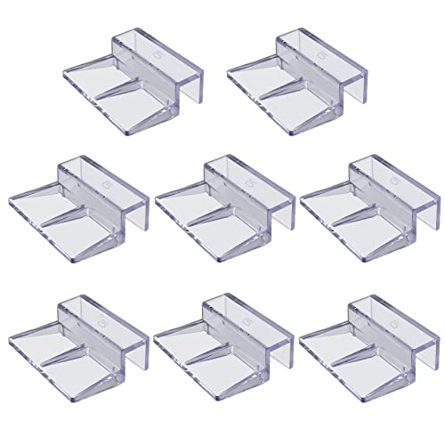 SHULLIN 8 Stück Unterstützung Halter Glasabdeckungs Clips Glasabdeckungs-Clips Glasabdeckung universale Halterungen Aquarium Abdeckung Halterung für randlose Aquarien(Transparent) (10mm) von SHULLIN