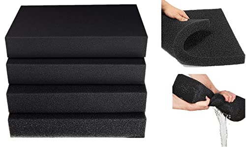 SHUNTING Bio-Baumwoll-Filter, hochdichter Schaumstoff, für Pool, Aquarium, Wasserfilter, Baumwolle (50 x 4 x 50–25PPI) von SHUNTING