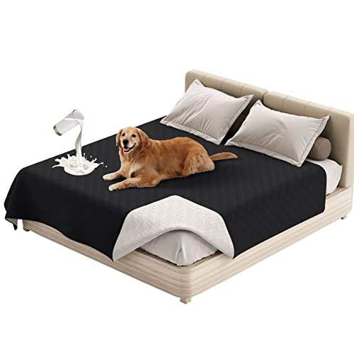 SHUOJIA Waterproof Blanket Dog Bed Cover Non Slip Large Sofa Cover Incontinence Mattress Protectors for Car Pets Dog Cat (30x50in,Black) von SHUOJIA