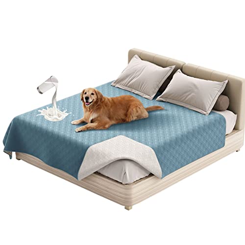 SHUOJIA Waterproof Blanket Dog Bed Cover Non Slip Large Sofa Cover Incontinence Mattress Protectors for Car Pets Dog Cat (30x70in,Light Blue) von SHUOJIA