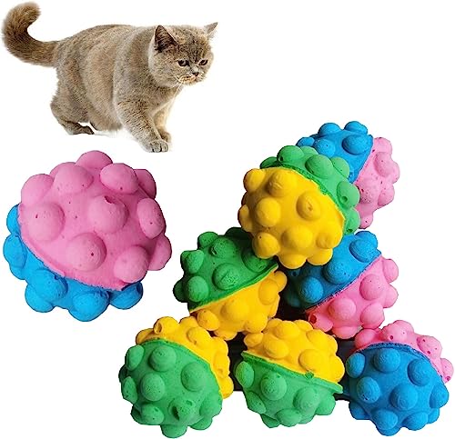 Haustier-Ball aus Schaumstoff, Katzenspielzeug, weich, federnd, geräuschfrei (lustiger Softball) von SHUYUE