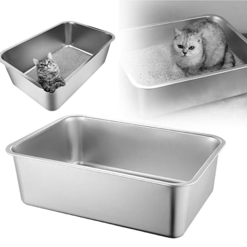 Katzentoilette aus Edelstahl, rostfrei, nimmt keine Gerüche an, Edelstahl-Katzentoilette für Katzen, Kaninchen Katzentoilette aus Edelstahl, rostfrei, nimmt keine Gerüche an, Edelstahl-Katzentoilette für Katzen, Kaninchen von SHUZHENG