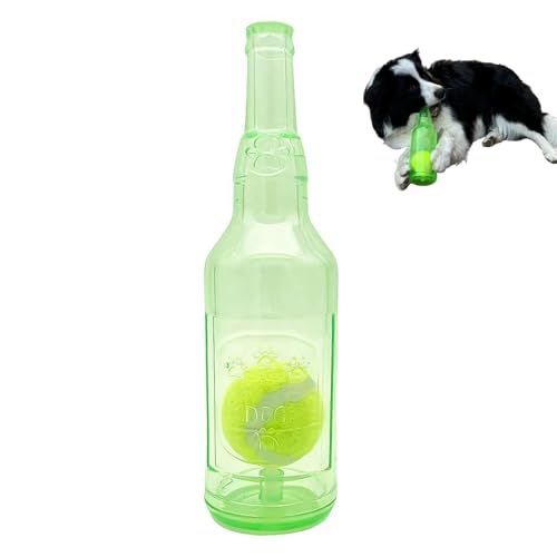 Unzerstörbares Hundespielzeug Quietschend Kauspielzeug,Lustige Flasche Mit Ball, Kauspielzeug Hund Fast Unzerstörbar, Hundespielzeug für Kleine Mittlere Große Hunde von SHUZHENG