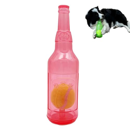 Unzerstörbares Hundespielzeug Quietschend Kauspielzeug,Lustige Flasche Mit Ball, Kauspielzeug Hund Fast Unzerstörbar, Hundespielzeug für Kleine Mittlere Große Hunde von SHUZHENG
