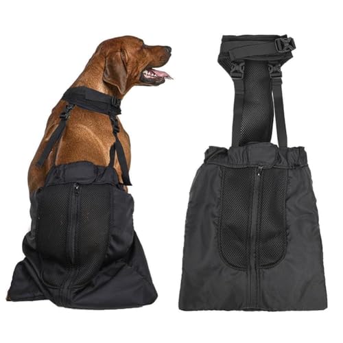 SHYKNYU Rücken- und Beintasche für Haustiere, Rollstuhl-Alternative, atmungsaktiv, für Hunde und Hinterbeine, Unterstützung beim Abschleppen von Behinderten von SHYKNYU