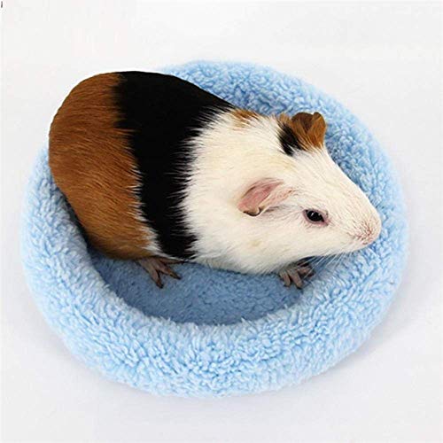 Pet Supply Winter-Soft-Fleece-Meerschweinchen Bett Kleintierkäfig Mini Mat Hamster Rat Schlafenbett-Light_Blue_Round_ zhangxu von SHYOD
