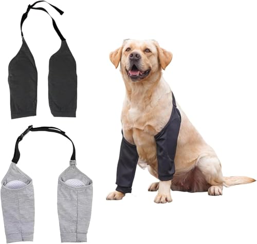 2 Stück Ellenbogenbandage Hund, Verstellbar Kniebandage Hund, Größe XXL Ellbogenschoner für Hunde, Hundebeinschutz, für Schutz Gelenke und Knie Hundes von SHYSBV