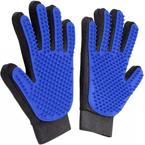Haustier-Handschuh, Haustierpflege, Baden, Waschen, Haarentfernungsbürste, Fellhandschuhe, für Katze, Hund, Pferd, Kaninchen, Tiere (2 Stück) von SHZDMH