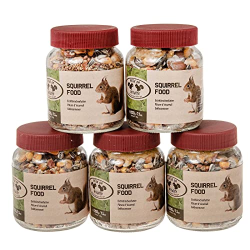 SIDCO Eichhörnchenfutter 1000 g Eichhörnchen Erdnussbutter Nüsse Futtermischung Nachfüllglas von SIDCO