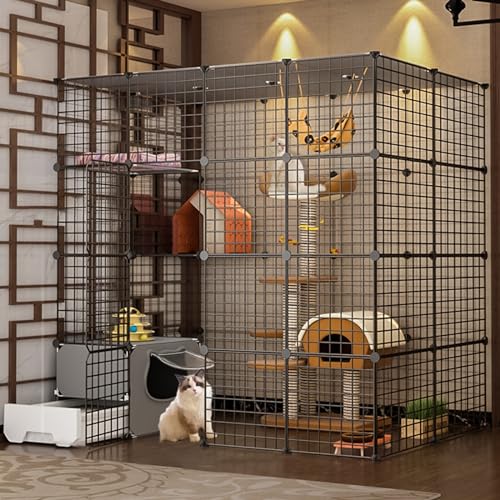 Große Katzenkäfige für den Innenbereich, abnehmbarer Katzenlaufstall, DIY-Katzenkisten, Metalldrahtkatzenhütte mit Dach, großer Übungsort ideal für 1-4 Katzen, verschiedene Größen (Größe: 147 x 95 x Große Katzenkäfige für den Innenbereich, abnehmbarer Katzenlaufstall, DIY-Katzenkisten, Metalldrahtkatzenhütte mit Dach, großer Übungsort ideal für 1-4 Katzen, verschiedene Größen (Größe: 147 x 95 x von SIDID