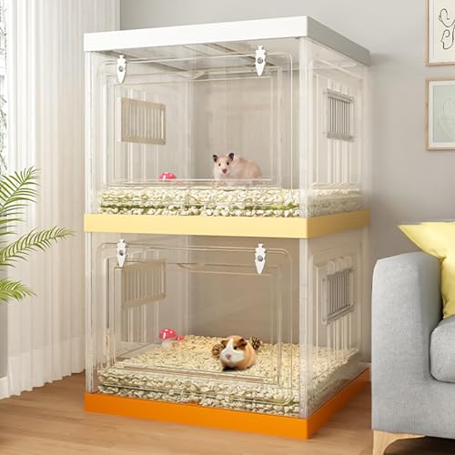 Großer Hamsterkäfig Hamsterhäuser, Kleintierkäfig mit sich vorne öffnender Tür, klares AS-Material Türverkleidung und PP-Material, für Chinchilla/Rutin-Huhn/Eidechse (Farbe: A, Größe: 45 x 45 x 75 cm) Großer Hamsterkäfig Hamsterhäuser, Kleintierkäfig mit sich vorne öffnender Tür, klares AS-Material Türverkleidung und PP-Material, für Chinchilla/Rutin-Huhn/Eidechse (Farbe: A, Größe: 45 x 45 x 75 cm) von SIDID