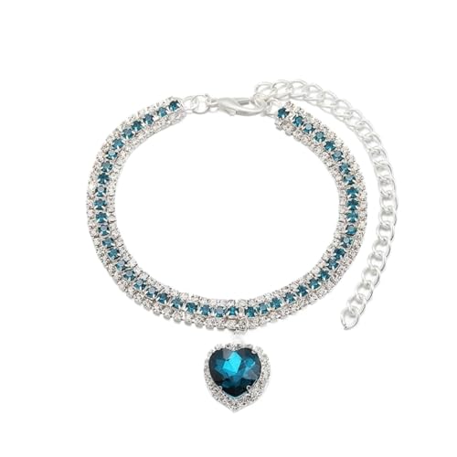 Halsband für Hunde und Katzen, mit Strasssteinen besetzt, für Welpen, Kätzchen, Kristallanhänger, Diamant-Halsbänder (I) von SIDIFU