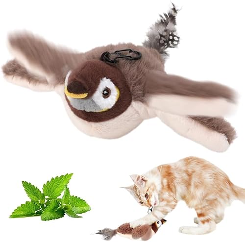 SIDUISDH Fliegender Vogel für bewegliche Katzenspiele, Interactive Chirping Bird Cat Toy, lustige Simulation SIDUISDH Fliegender Vogel für bewegliche Katzenspiele, Interactive Chirping Bird Cat Toy, lustige Simulation von SIDUISDH