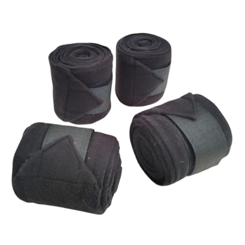 SIE EQUESTRIAN Pferdebeinbandage/Pferdebeinbandage (4er-Set) Rot, Blau, Marineblau und Schwarz (schwarz) von SIE EQUESTRIAN