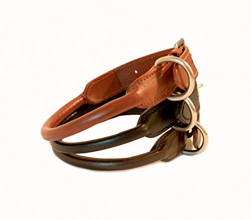 SIE Hundehalsband, gerolltes Leder, 40,6 cm, Kastanienbraun von SIE EQUESTRIAN