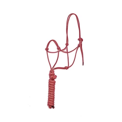 SIE Seilhalfter für Pferde mit 2,4m Führstrick 4 Knoten Pferdehalfter (Kastanienbraun) von SIE EQUESTRIAN