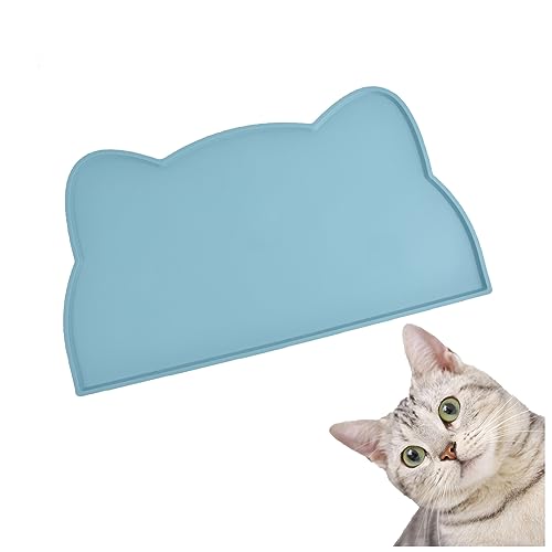 SIGANDG Futtermatten für Hunde, Silikon Futternapf Unterlage, Napfunterlage Silikon Katzen und Kleine Hunde, Wasserdicht, Undstaubdicht, Rosa (44 * 25 cm) von SIGANDG