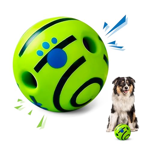SIKARAAM Hundeball – Lustiger Wackelball, quietschend, unzerstörbar, für kleine und mittelgroße Hunde (8,8 cm) von SIKARAAM