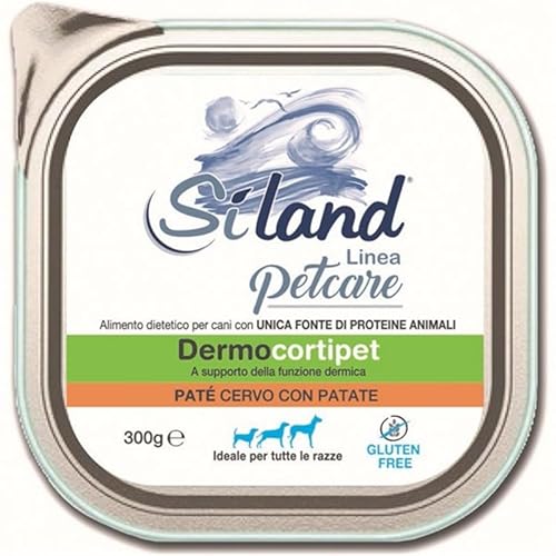Siland Dermocortipet Pastete für Hunde mit Hirsch und Kartoffeln, glutenfrei, 300 g von SILAND