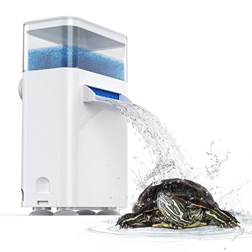 SILICAR Turtle Tank Filter, Aquarium Wasserfall Filter Low Level Water Clean Pump for Small Aquarium Amphibian Frog Crab Habit, 2.5W (M) von SILICAR