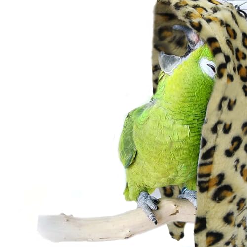 SIMENA Vogeldecke für Käfig, Eck-Fleece-Bett für Vögel, gemütlicher Vogelwärmer, Papageienhaus für Käfig, Kuschelnest Hängespielzeug für Sittiche (Gelb, XL) von SIMENA