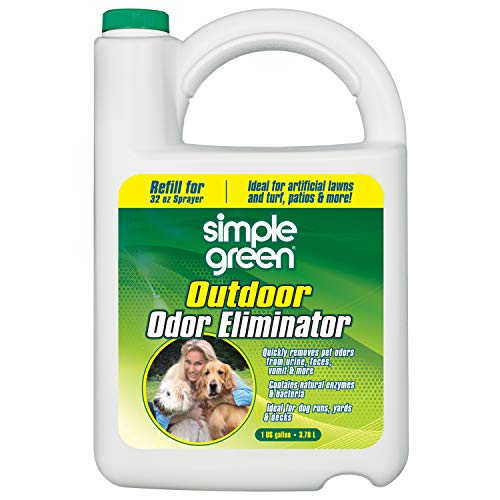 Simple Green Outdoor Geruchsbeseitiger für Haustiere, Hunde, 3,5 l Nachfüllpackung, ideal für Kunstrasen und Terrasse, milchig-weiß von Simple Green
