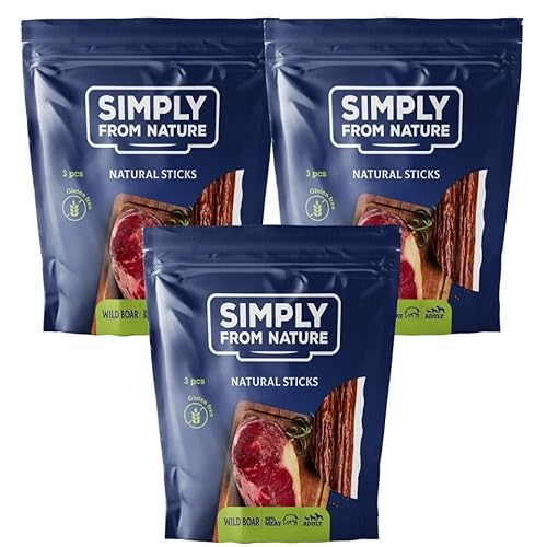 SIMPLY FROM NATURE Nature Sticks with wild Boar natürliche Zigarren mit Wildschweinfleisch 3 x 3 Stück von SIMPLY FROM NATURE