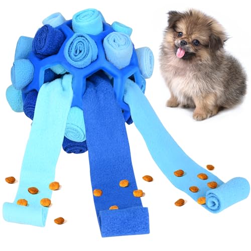 Schnüffelball für Hunde, Schnüffelteppich für Hunde Intelligenzspielzeug Schnüffelspielzeug, Interaktives Hundespielzeug für Kleine Mittelgroße Hunde Spielzeug zum Langsamen Füttern von Hunden (Blau) von SIMSPEAR