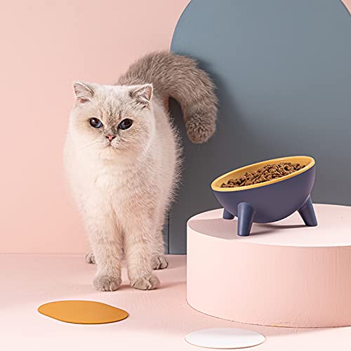 1 Stück Katzen Futternapf mit 15°Neigung Design Katzennapf Wasser Futter Futterstation mit Ständer Gekippt Erhöht Hundenapf rutschfest Wassernapf Anti Erbrechen Fressnapf für Katzen Kleine Hunde von SIQITECH