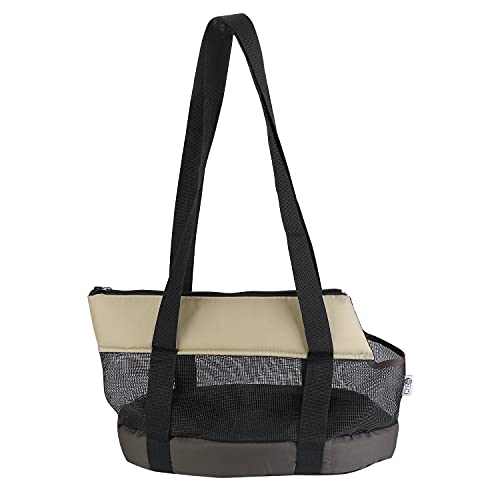 SIQITECH Hundetragetasche Mesh Atmungsaktiv Hundetasche Faltbar Umhängetasche Katzentransportbox Leicht Hundebox Abnehmbar Matte Katzentasche Tragbar Hundetasche für Outdoor Reisen Wandern von SIQITECH