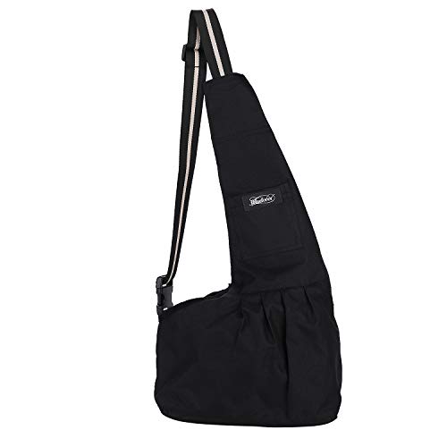 SIQITECH Hundetragetasche Welpen Katze Umhängetasche Oxford Tragetasche Verstellbar Haustier Fronttasche Atmungsaktiv Hundetasche Outdoor Reise Transporttasche Schultertasche für Hund bis 5kg von SIQITECH