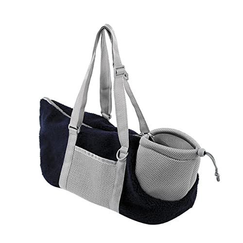 SIQITECH Hundetragetasche mit verstellbarem Schultergurt Hundetasche Winter Warm Umhängetasche Haustiere Faltbar Transporttasche katzentasche Atmungsaktive Reise Träger für Katze Welpen unter 4kg von SIQITECH
