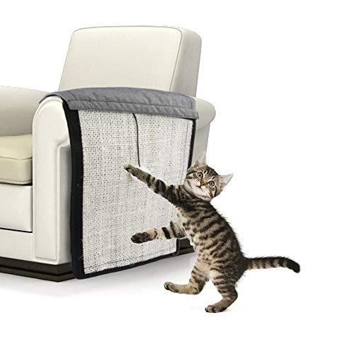 SIQITECH Kratzmatte Katze Cat Scratcher Möbelschutz Kratzteppich Sisal rutschfest Sisalteppich Schützen Sofa Kratzbrett Katzenmöbel Natürlich Kratzmatte Boden für Katzen von SIQITECH