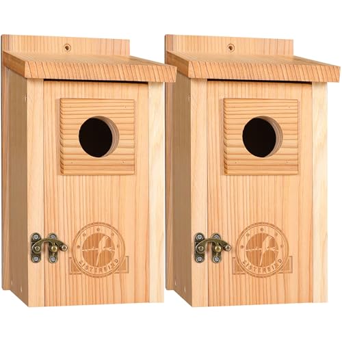 SISTERBIRD Bluebird Häuser für Draußen, Blaue Vogelhäuser für Draußen, Premium Vogelhaus, 2 Stück Bluebird House, Holz Vogelhäuser Kits für Erwachsene für langlebige Hofdekoration SISTERBIRD Bluebird Häuser für Draußen, Blaue Vogelhäuser für Draußen, Premium Vogelhaus, 2 Stück Bluebird House, Holz Vogelhäuser Kits für Erwachsene für langlebige Hofdekoration von SISTERBIRD