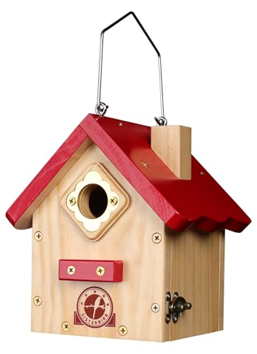 SISTERBIRD Zaunkönig Vogelhaus Premium Holz Vogelhäuser für Draußen Klassisches Hütten-Design Vogelhäuser für Draußen Hängendes Vogelhaus Rotbrüstiger Kleiber Zaunkönig Küken SISTERBIRD Zaunkönig Vogelhaus Premium Holz Vogelhäuser für Draußen Klassisches Hütten-Design Vogelhäuser für Draußen Hängendes Vogelhaus Rotbrüstiger Kleiber Zaunkönig Küken von SISTERBIRD