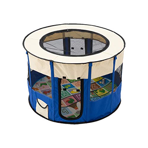 Hundekäfig Neue Indoor for große Hunde Haustierhaus mit Tasche Atmungsaktiv Tragbarer Hund Zelt Faltbare Perspektive Outdoor Katze Hunde Pflege Spielstreifen Zwinger (Color : Blauw, Size : 72x72x40c Hundekäfig Neue Indoor for große Hunde Haustierhaus mit Tasche Atmungsaktiv Tragbarer Hund Zelt Faltbare Perspektive Outdoor Katze Hunde Pflege Spielstreifen Zwinger (Color : Blauw, Size : 72x72x40c von SISWIM