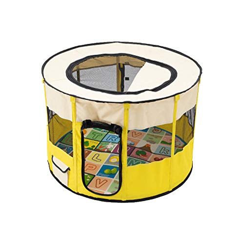 Hundekäfig Neue Indoor for große Hunde Haustierhaus mit Tasche Atmungsaktiv Tragbarer Hund Zelt Faltbare Perspektive Outdoor Katze Hunde Pflege Spielstreifen Zwinger (Color : Geel, Size : 72x72x40cm Hundekäfig Neue Indoor for große Hunde Haustierhaus mit Tasche Atmungsaktiv Tragbarer Hund Zelt Faltbare Perspektive Outdoor Katze Hunde Pflege Spielstreifen Zwinger (Color : Geel, Size : 72x72x40cm von SISWIM