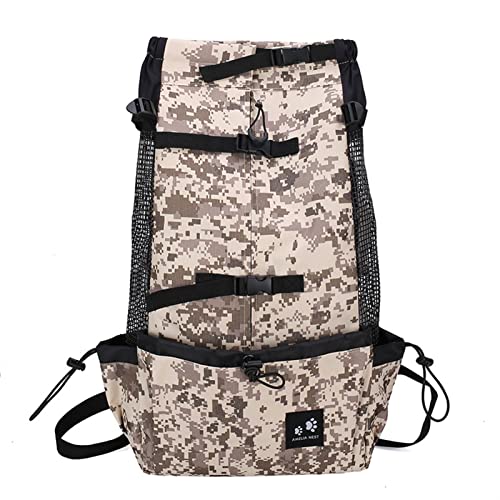 Katzentrage Atmungsaktiver Bulldoggen-Rucksack, Outdoor-Reise, Welpen, mittelgroßer Rucksack für kleine Hunde, Zubehör, Haustierbedarf, Haustier-Tragetasche (Farbe: goldene Tarnung, Größe: M-Anzug, 4 Katzentrage Atmungsaktiver Bulldoggen-Rucksack, Outdoor-Reise, Welpen, mittelgroßer Rucksack für kleine Hunde, Zubehör, Haustierbedarf, Haustier-Tragetasche (Farbe: goldene Tarnung, Größe: M-Anzug, 4 von SISWIM