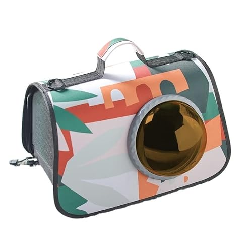 Katzentrage Atmungsaktiver Katzenrucksack, modische Haustier-Katzentasche, tragbare Kapsel-Reisetasche für Haustiere (Farbe: Sternenhimmelgrün) von SISWIM