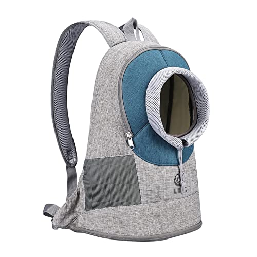 Katzentrage Chihuahua-Rucksack, modisches Netzgewebe, atmungsaktiv, Outdoor-Reiseartikel, Haustier-Tragetasche (Farbe: Blau, Größe: S) von SISWIM