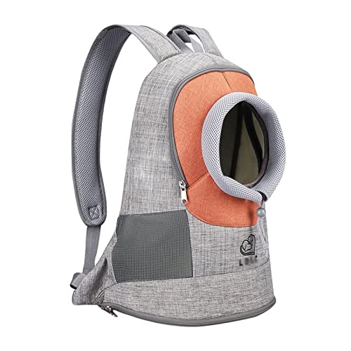 Katzentrage Chihuahua-Rucksack, modisches Netzgewebe, atmungsaktiv, Outdoor-Reiseartikel, Haustier-Tragetasche (Farbe: Orange, Größe: S) von SISWIM
