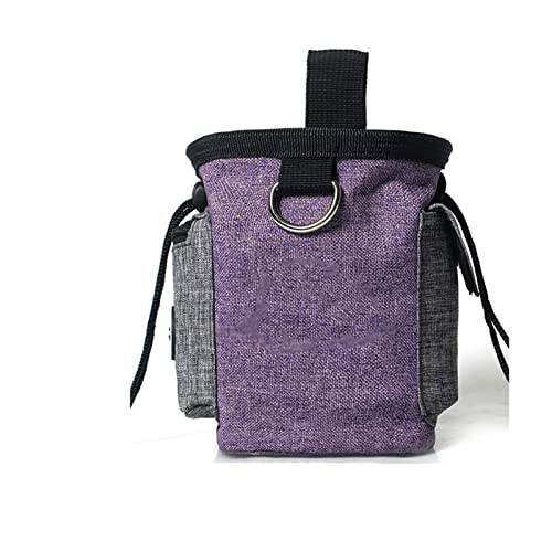 Katzentrage Haustier Hund Snack Tasche, Outdoor Tragbares Training, stark verschleißfest, große Kapazität, Hüfttasche feste Tasche, Haustierbedarf Haustierträger (Farbe: Lila) von SISWIM