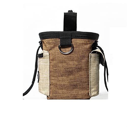 Katzentrage Haustier Hund Snack Tasche, Outdoor Tragbares Training, stark verschleißfest, große Kapazität, Hüfttasche feste Tasche, Haustierbedarf Haustiertrage (Farbe: Braun) von SISWIM