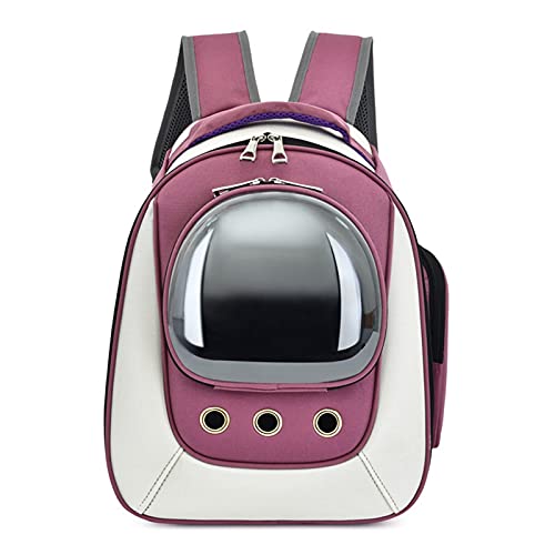 Katzentrage Haustier Katze Rucksack, Haustier Hund Rucksack, große Blase, kleine Hunde Outdoor Handtasche Haustier Carrier (Farbe: Grau) von SISWIM