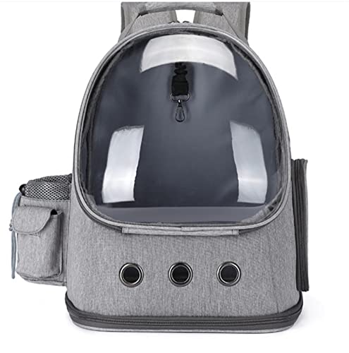 Katzentrage Katzenrucksack, Raumkapselblase, atmungsaktiv, tragbarer Haustier-Rucksack, Wandertasche, Haustier-Tragetasche (Farbe: Blau, Größe: L) von SISWIM